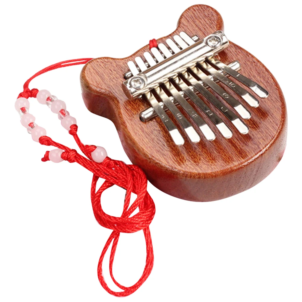 8 Key Mini Wooden Kalimba High Quality Exquisite Finger Thumb Piano Marimba Musical Good Accessory Pendant Cute Instrument Gift