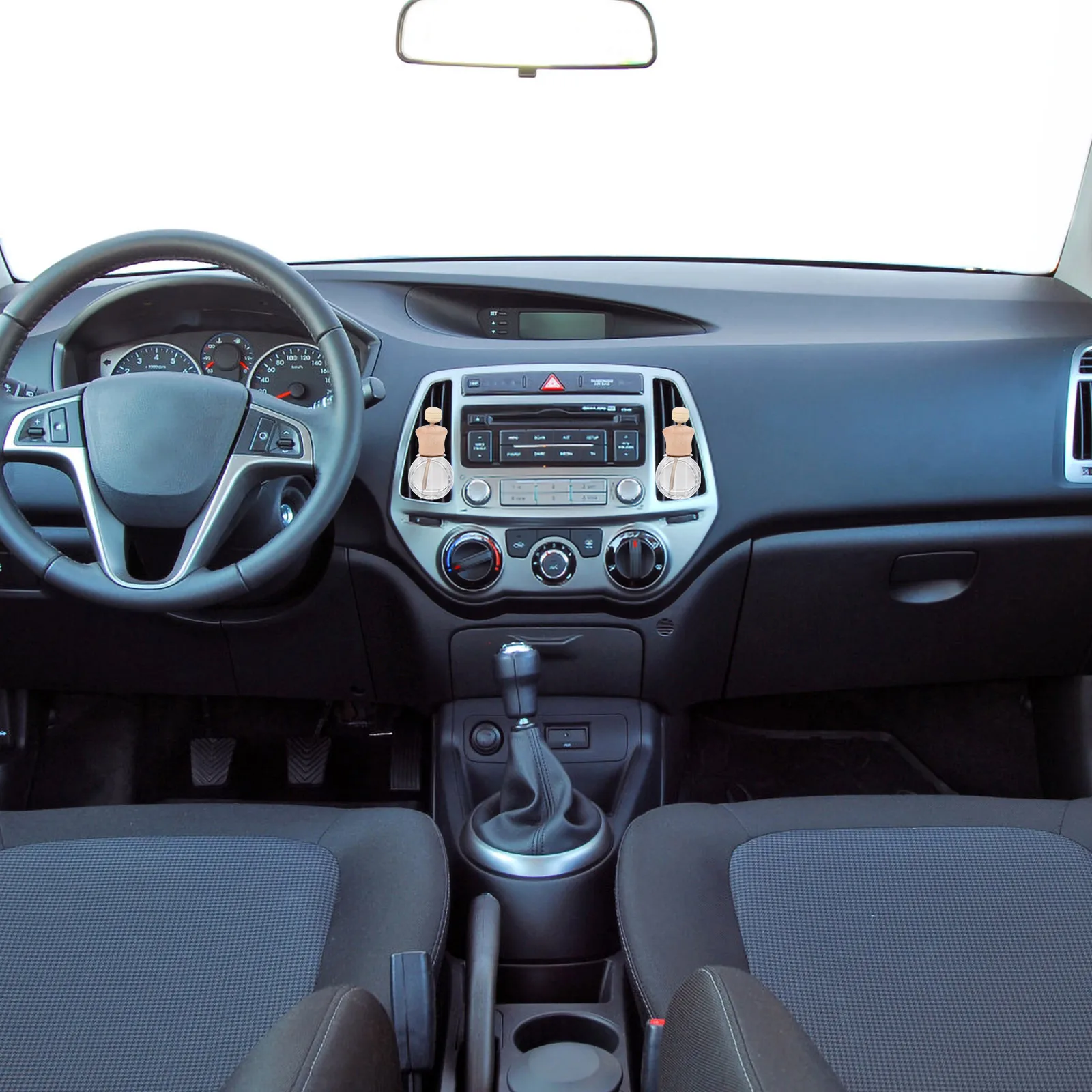 

6Pcs Fragrance Bottle Air Vent Perfume Container Versatile Aromatherapy Diffuser for Car Room Bookshelf Glass Small Bottles