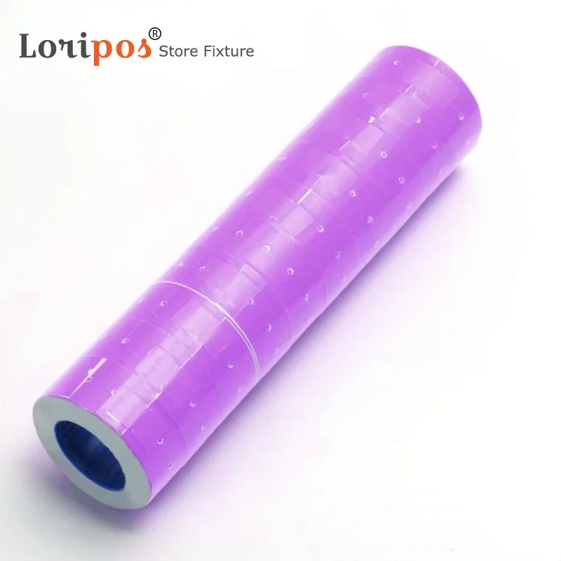 9-Color 10 Rolls A Barrel 5000pcs Single Row Price Sticker Adhesive Labeller Paper Price Label Refill for MX-5500 Price Tag Gun