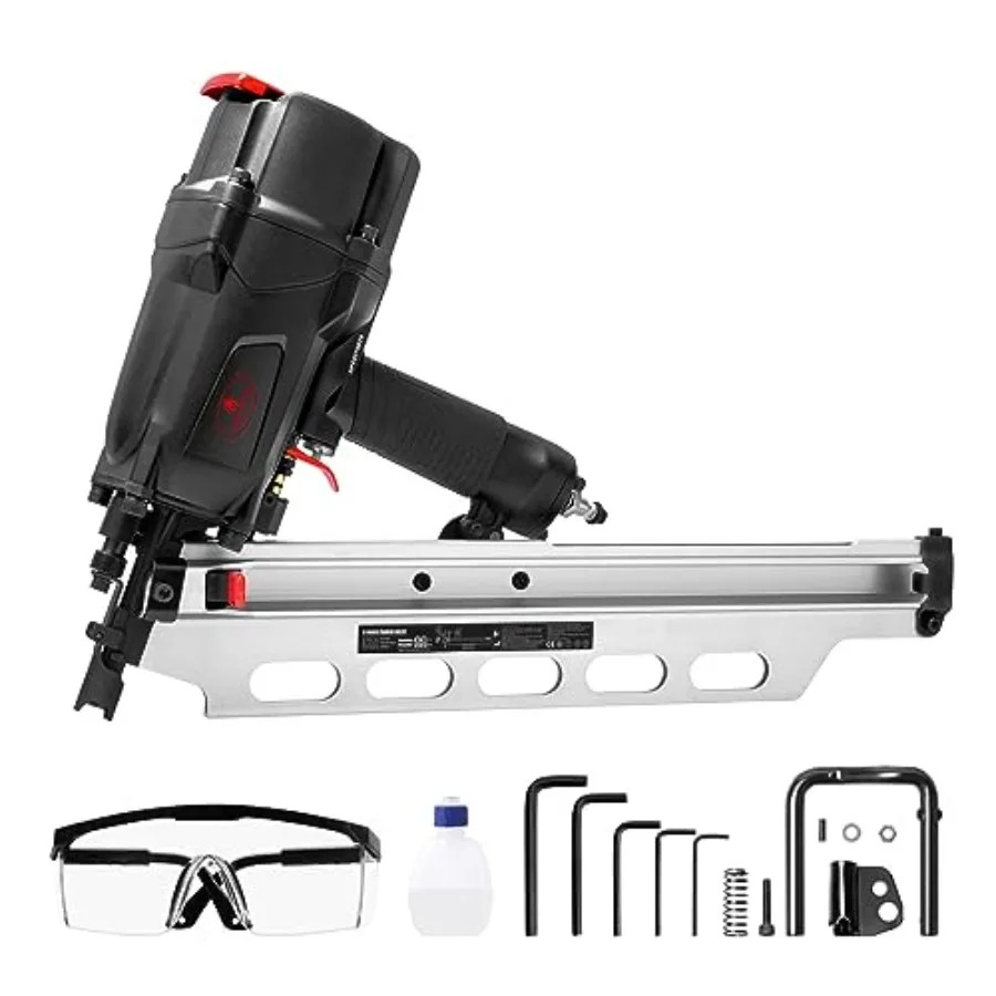 

Пневматический гвоздезабивной станок RHF9021 21-градусные пластиковые гвозди для строительных и столярных принадлежностей.