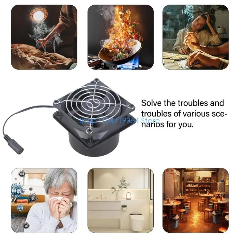 0XLD 0.33A Inline Adjustable Exhaust Blower For Welding Fumes Small Space Ventilation