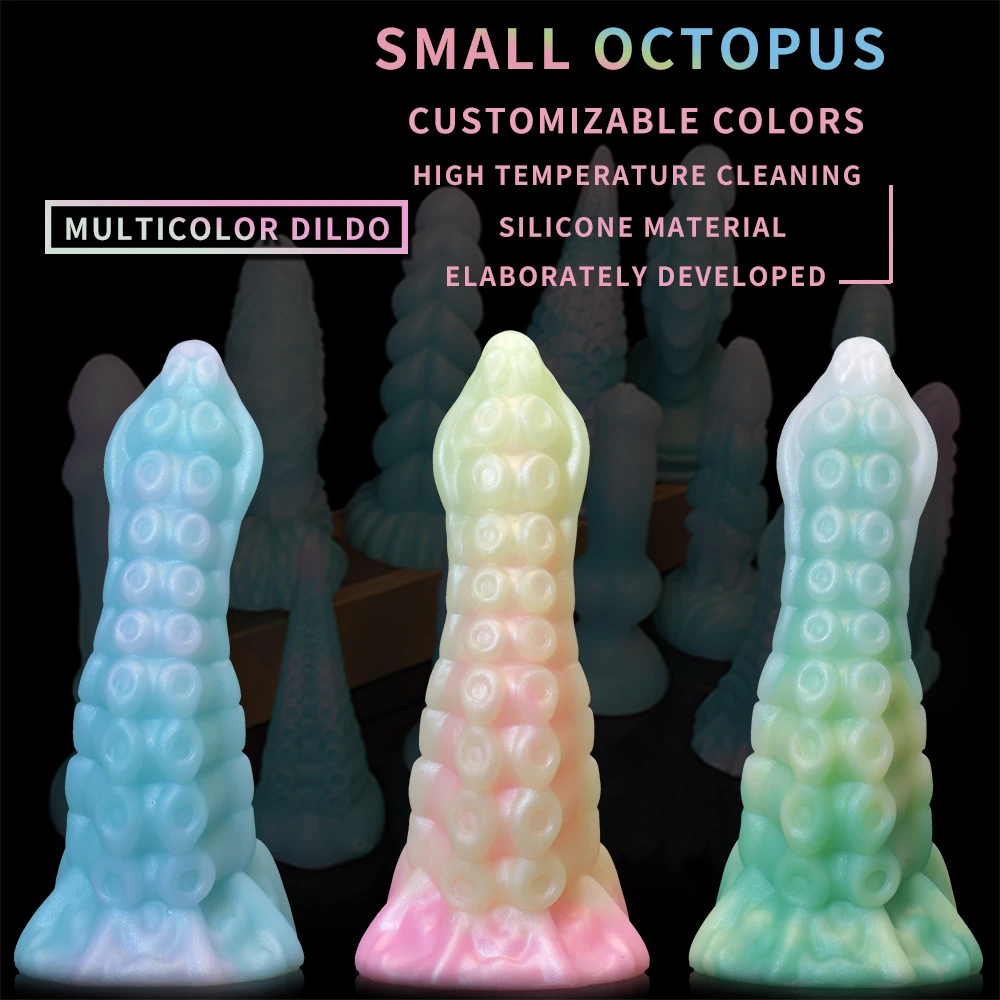 Monster Dildo with Powerful Suction Cup Octopus Tentacle Dick Sex Toy for Women Soft Elastic Skin Friendly Silicone Material