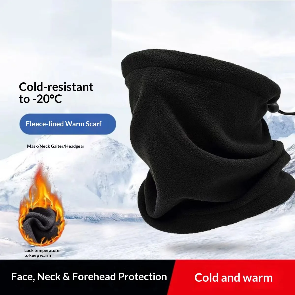Winter Motorcycle Handlebar Handle Large Guard Cover Gloves Warm Mask Set Windproof Fleece Thick Grip For Cycling Rainproof
