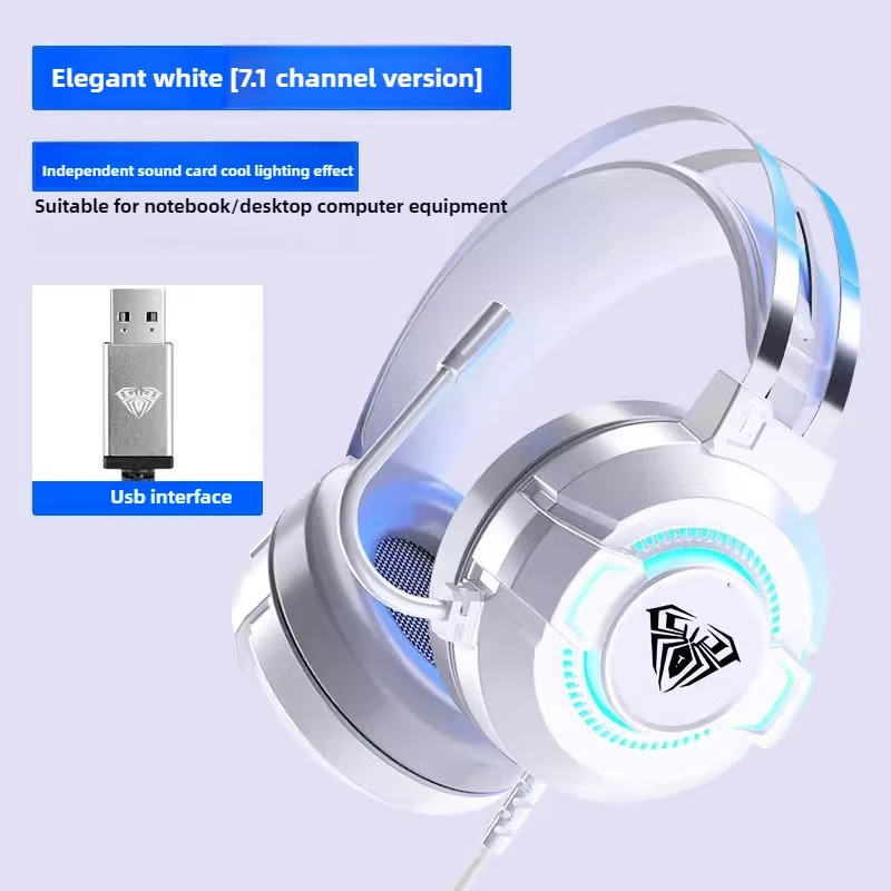 

AULA gamer USB Headset 7.1 Channel Wired Headphone PC Laptop Computer gaming pc accessories computer office Gaming accessories