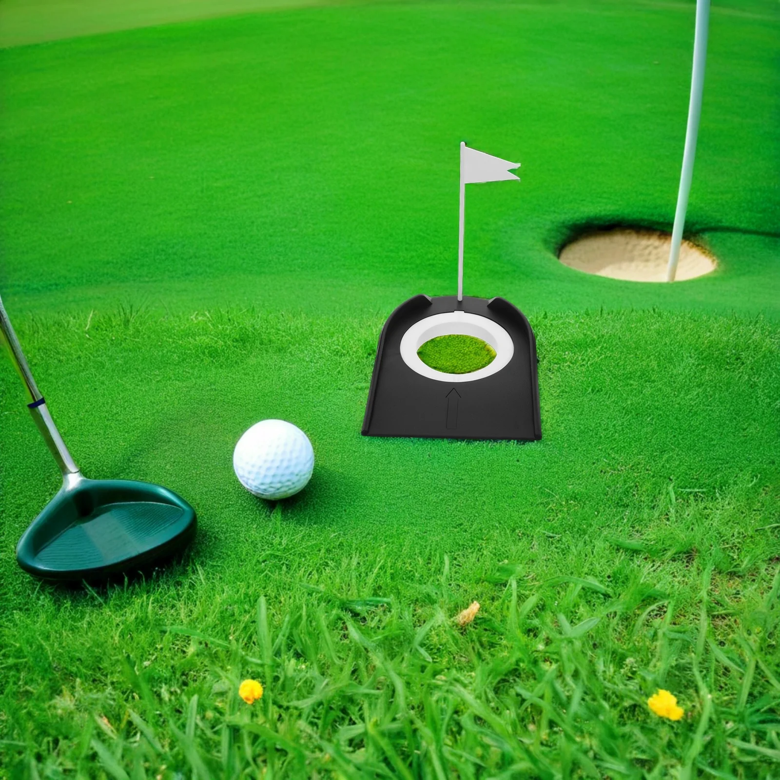 

4 Pcs Golf Putting Disc Target Stand Accessories Hole Cup Flag Training Putter Plastic Practice Cups Office