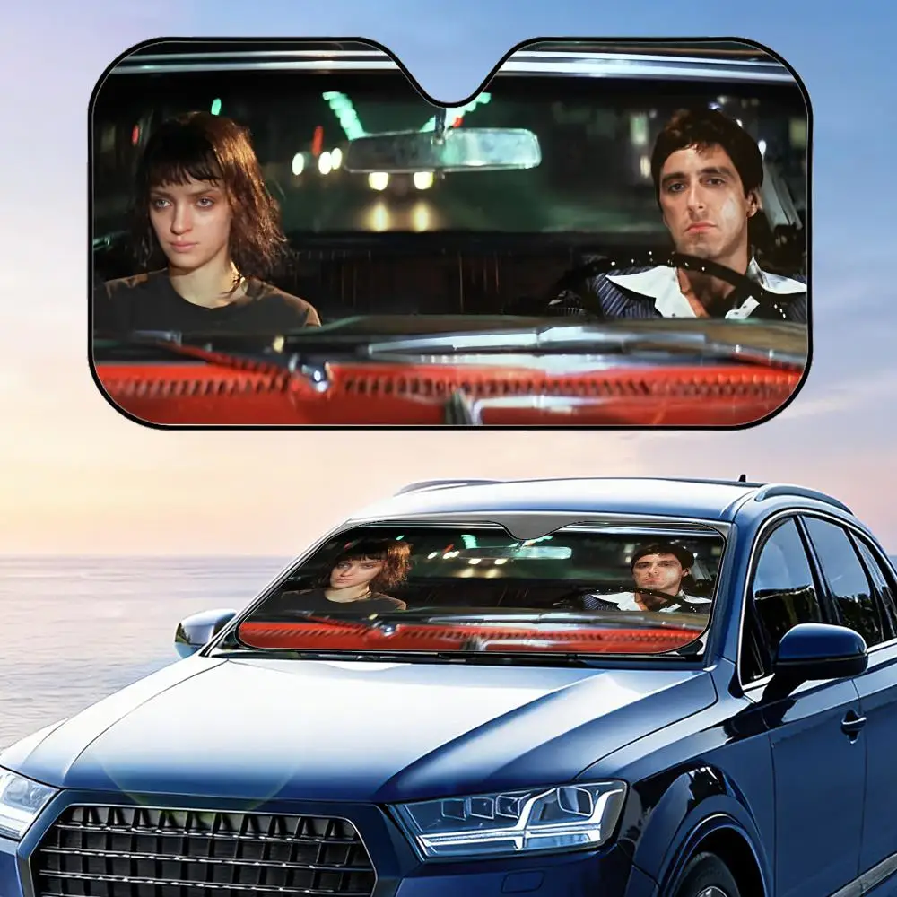 

P-Pulp F-Fiction Movie Sun Visor Reusable Aluminum Foil UV Protector Heat Three-layer Insulation Windshield Sunshades