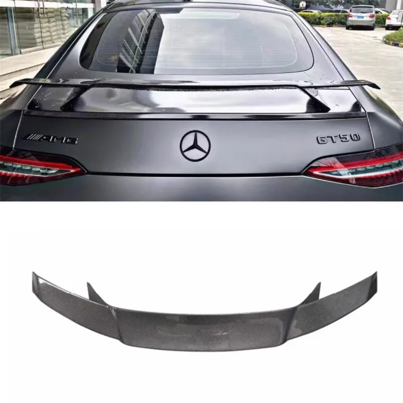 

For Mercedes Benz GT50 GT53 2019-2024 Real Carbon Fiber Tail Wing Wing Rear Trunk Lip Car Accessories Refit Spoiler Kit