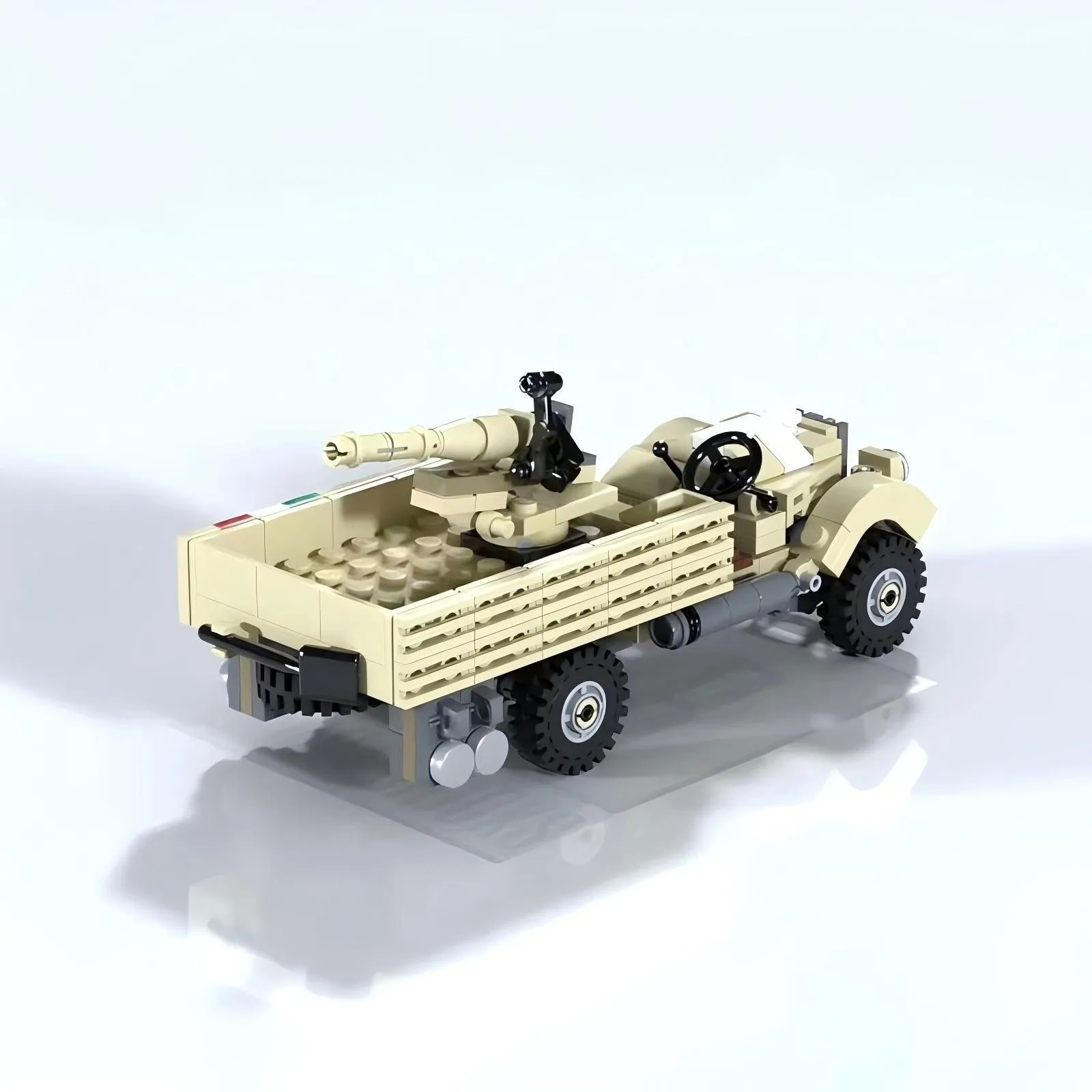 MOC Serie Militare Italiano M11-39 Carro Armato Medio Building Block Off Road Comando Veicolo Automatico Cannone Modello di Camion FAI DA TE Ragazzo Giocattolo
