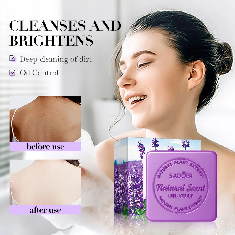 Lavender Essential Oil Soap Moisturize Control Oil and Clean Soap Prevent Dry Skin Hydrating and Moisturizing Product Body Care