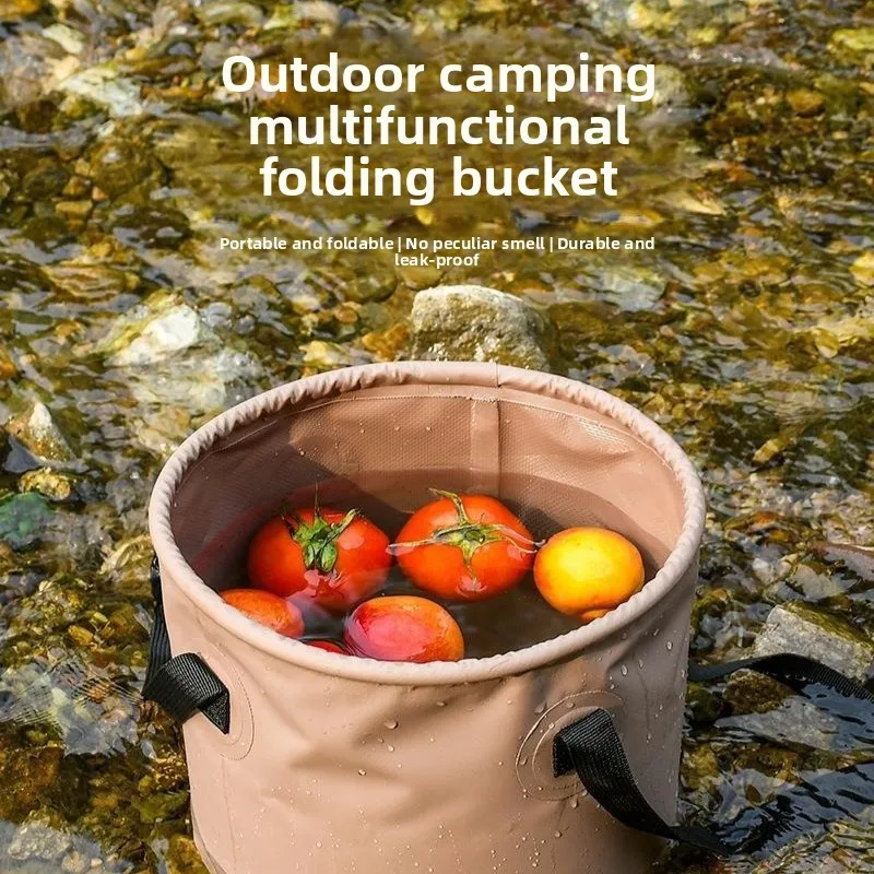 

Outdoor Camping Folding Bucket Multi-Functional Large-Capacity Portable Fishing Bucket Storage Retractable Water Bucket