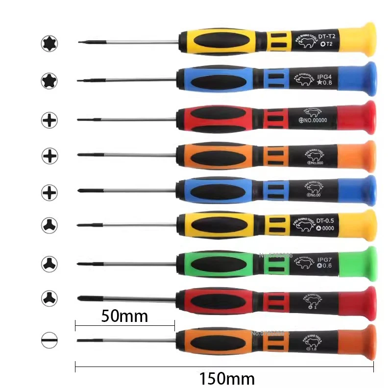 1pcs Japan RHINO Screwdriver P2 P5 Pentalobe Y0.5/0.6/ 3.0 Tri Wing PH00 PH000  for Repairing Laptop Phone Small Screws