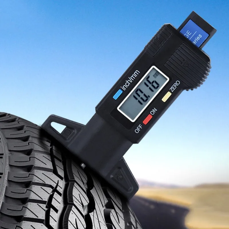 Digital Tread Depth Gauge For Car Tyre Tire Meter Thickness Gauges Automobile Tire Wear Detection Measuring Tools Depth Caliper