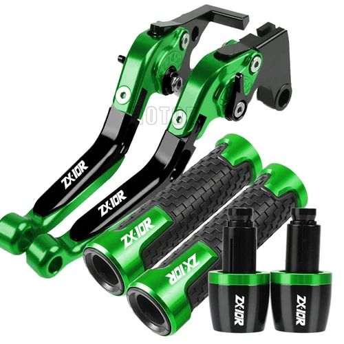 Palancas de freno de embrague para motocicleta, extremos de empuñaduras de manillar para Kawasaki ZX10R, ZX-10R, 2006, 2007, 2008, 2009, 2010, 2011, 2012, 2013, 2014, 2015