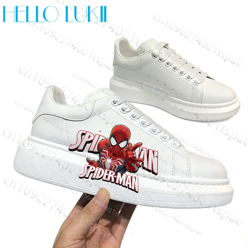 

Кроссовки Spider-Man 2026 для взрослых, дизайн супергероя, из искусственной кожи, дышащие, всесезонные, прочные, для ходьбы, подарок