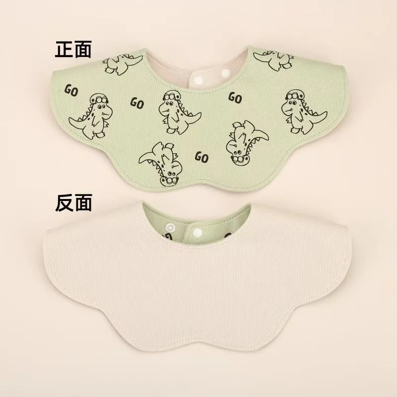 

Wholesale Pure Cotton Printed Six-layer 360 Rotatable Baby Feeding Bibs Toddler Saliva Towel Infant two-sided Baby Bibs