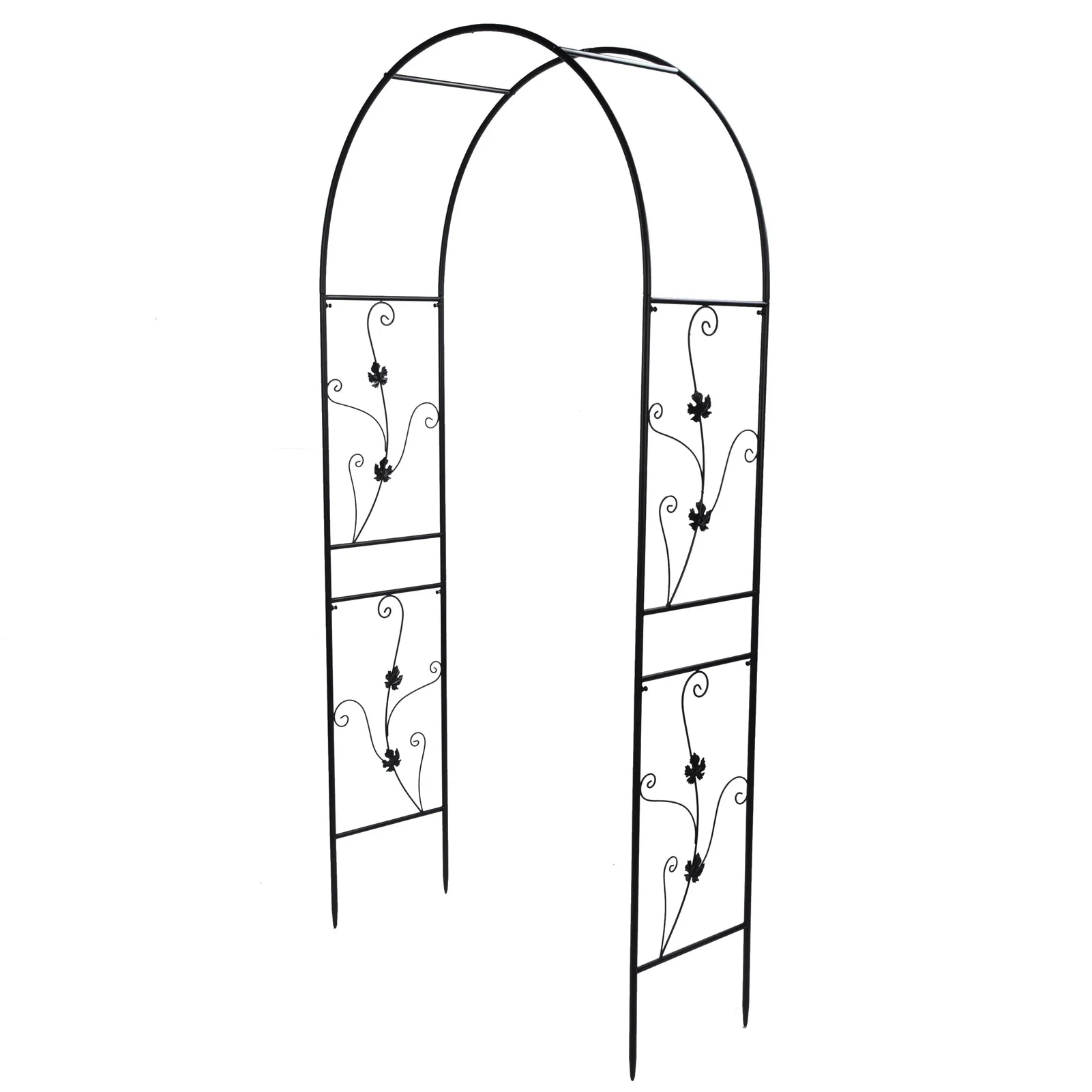 

Outdoor Garden Arch Plant Climbing Frame Support Rack Lawn Backyard Decoration Black