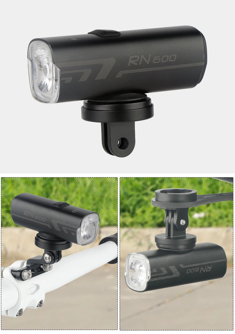 Deemount Richtungsverstellbarer Adapter für Garmin Bryton Wahoo Computer, hinteres Radarlicht, passend für Magicshine Scheinwerfer-GoPro-Kamera – Detail 9