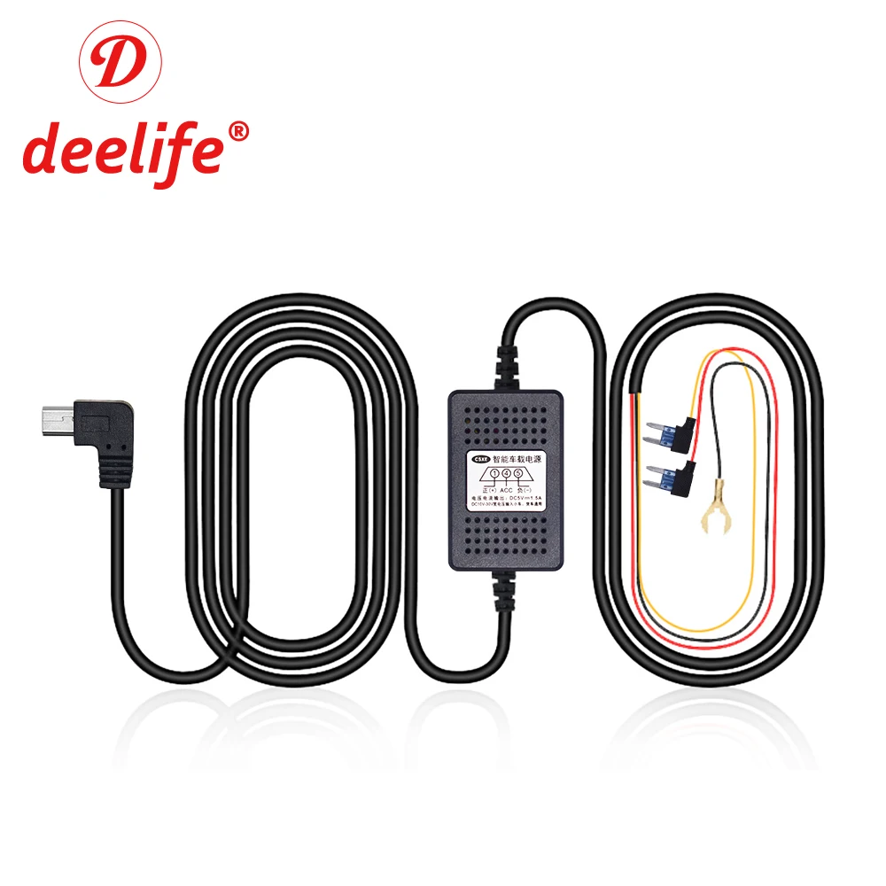 

Car Dash Cam Wire 3.5m DVR Hardwire Cable Kit Video Recorder 12/24V To 5V/1.5A Mini Micro USB Charger Line for X4