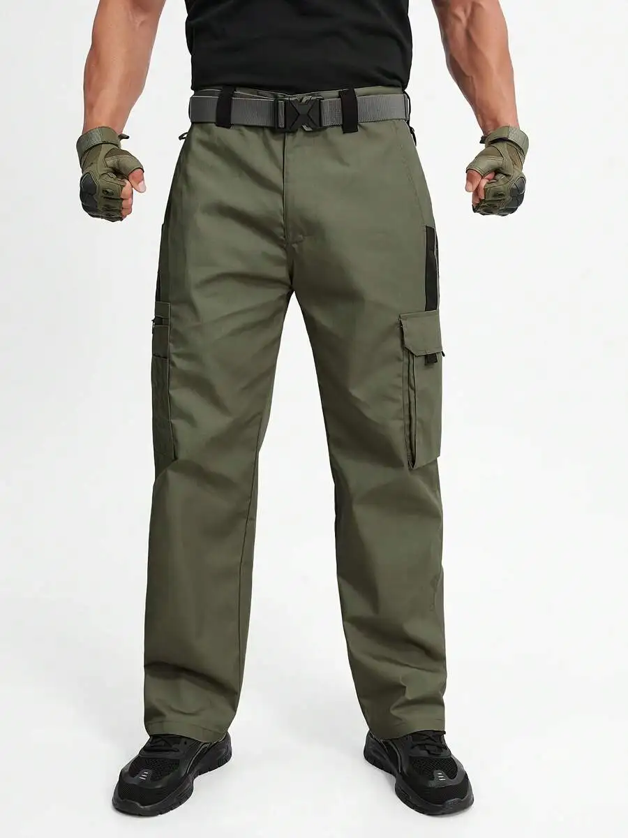 Men's Spring Autumn City Cargo Elastic Pants Trekking Hiking Camping Climbing Running Sports Cycling Work Outdoor Trousers