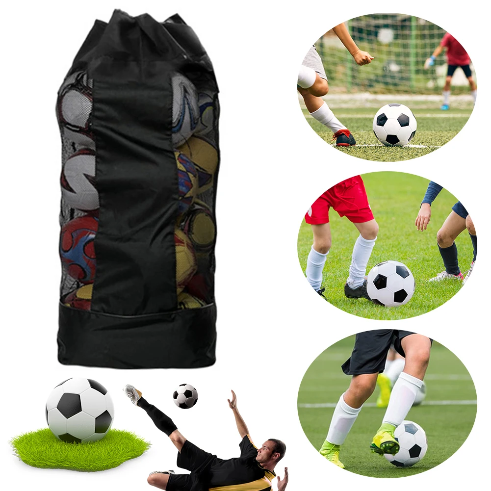 

Drawstring Mesh Balls Bag Basketball Bag with Shoulder Straps Sport Ball Bag Team Balls Bags for Volleyball Football Basketball