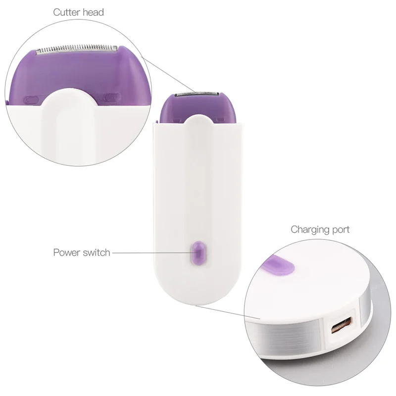 Rechargeablel Electric Painless Shaver Trimmer Safety Depilation Touch Removal for Face Arms Legs Bikini Shaver Hair Epilator image 4
