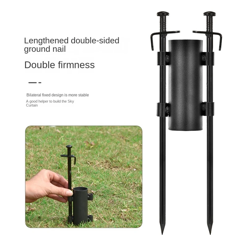 4PCS Tent Rod Holder Canopy Tarp Awning Tent Pole Fixer Camping Supplies Tent Accessories Equipment Support Rod Fixing Tube