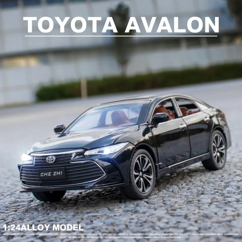 1:24 TOYOTA AVALON, высокая имитация литья под давлением, модель автомобиля из металлического сплава, звуковой свет, коллекция детских игрушек, подарки на Рождество