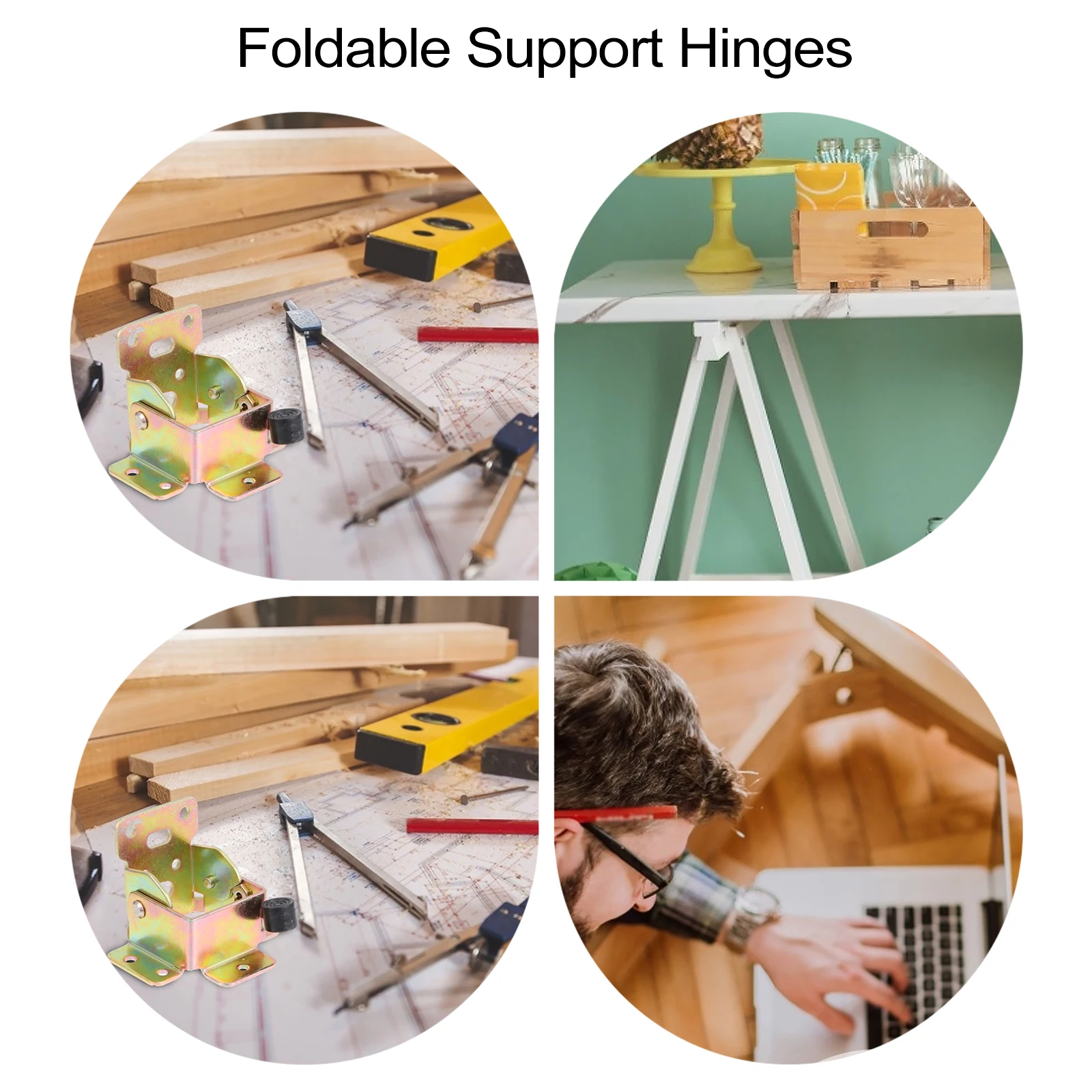 Conector de muebles bisagra de pie plegable soporte plegable bisagra de bloqueo soporte de extensión de pata de mesa
