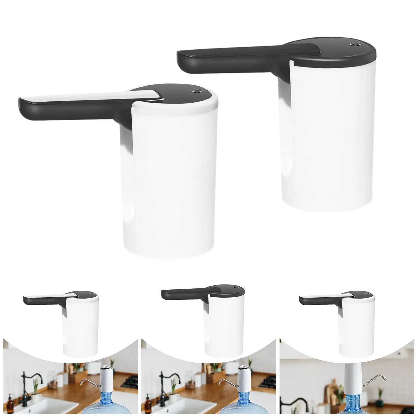 

Диспенсер для воды в бутылке, легкий USB перезаряжаемый креативный складной насос для бутылок с водой для офиса, кухни, пикника, отеля