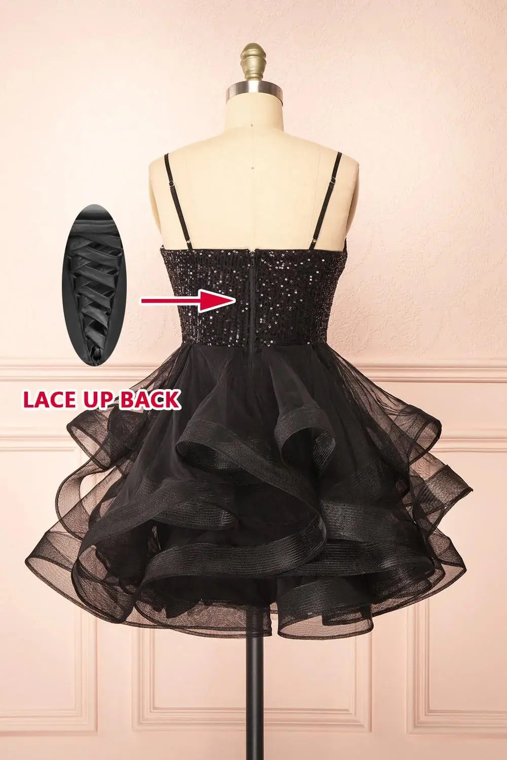 Tulle Homecoming Dresses for Teens Spaghetti Strap Sequin Short Prom Dresses Layered Cocktail Mini Dress bridesmaid dresses