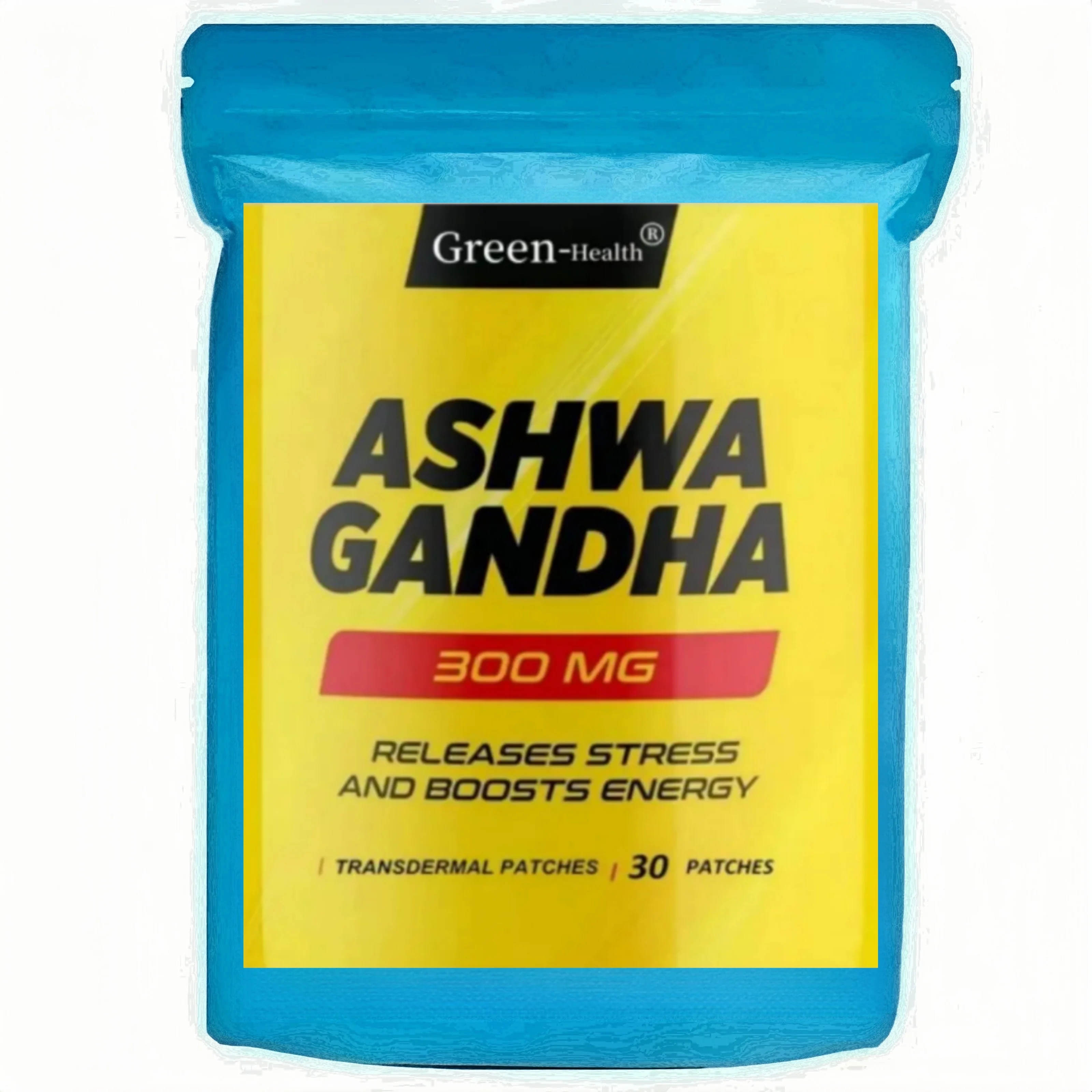 Ashwagandha Transdermal Patches Mood Support, Stress, Energy, And Support - 30 Patches One Month Supply