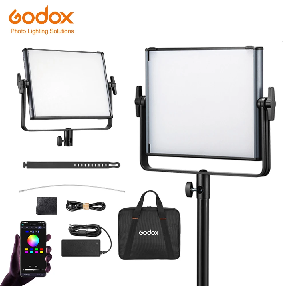 GODOX RGB LED Panel Video Light LDX50R /50Bi LDX100R/100Bi Full Color Fill Light Support App Control for Live Video Photography