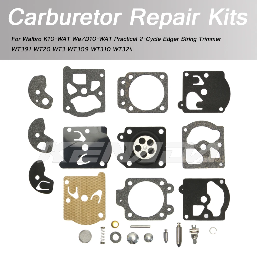 

For Walbro K10-WAT Wa/D10-WAT Practical 2-Cycle Edger String Trimmer WT391 WT20 WT3 WT309 WT310 WT324 Carburetor Repair Kits