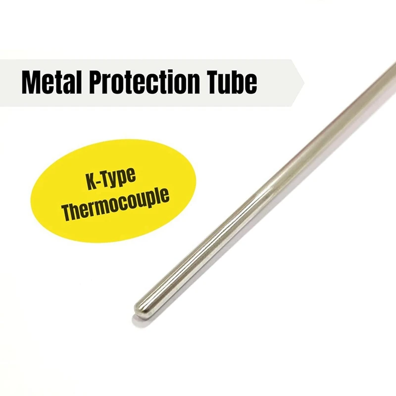 AC88-TCE-K02H3-100 K-Typ-Thermoelement-Metallsonde, geeignet für Ofen, K-Typ-Eingangsinstrument, Thermoelementsensor