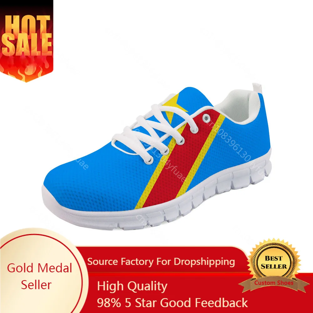 

Zaire Male Youth Student Custom Made Name Number Zar Nation Flag Za Congo Country French Republic Print Photo Casual Shoes