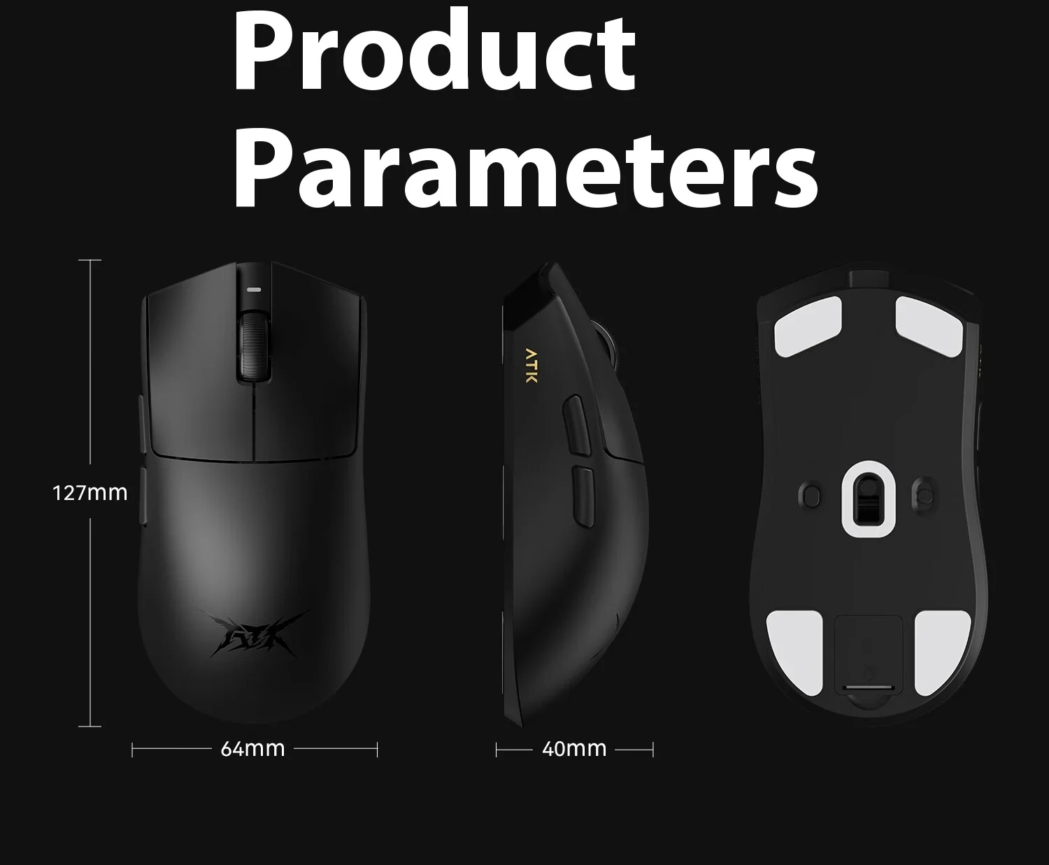 ATK Blazing Sky X1 PRO MAX Mouse Paw3950 Wired/Wireless Dual-Mode Lightweight PC Gaming Esports Office Ergonomics Mouse Custom