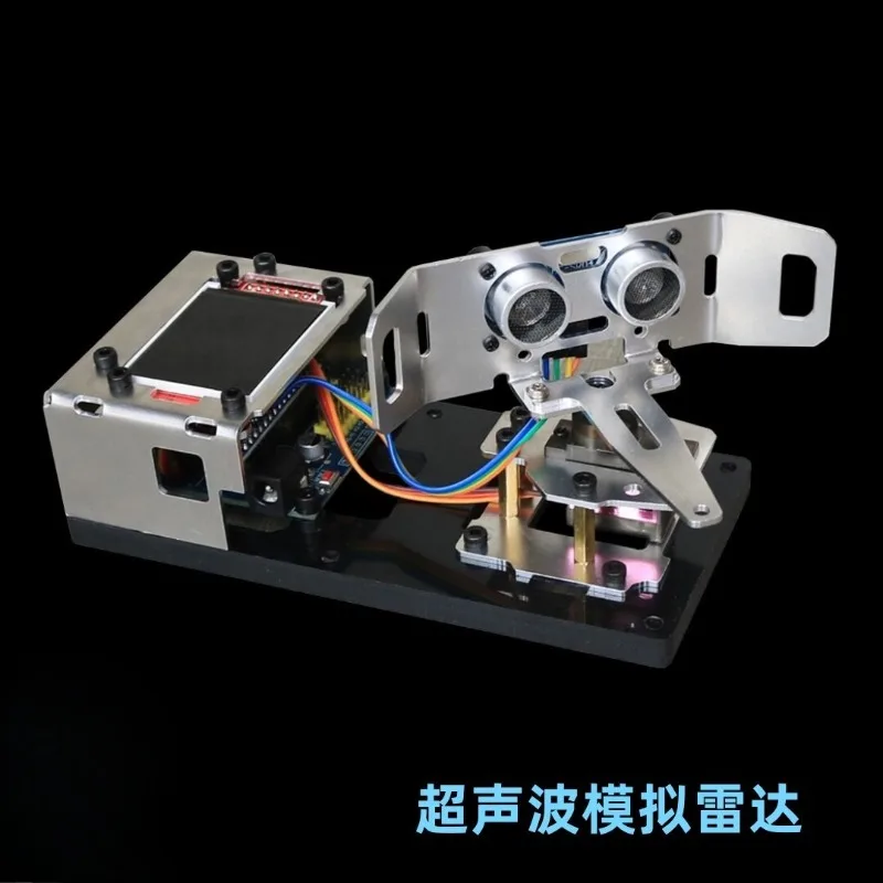 Ultrasonic Radar Detector Robot Kit, Maker DIY Programming Learning Kit for Student Educational Experiment