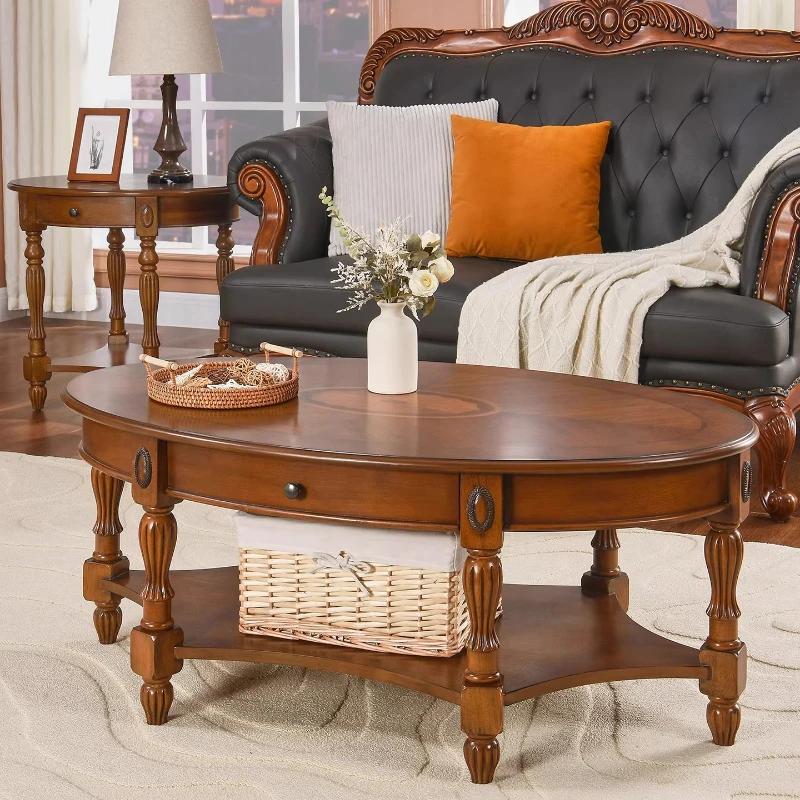 Antique Modern Coffee Table Designer Small Aesthetic Space Saving Side Table Storage Drawers Mesa Auxiliar Living Room Furniture