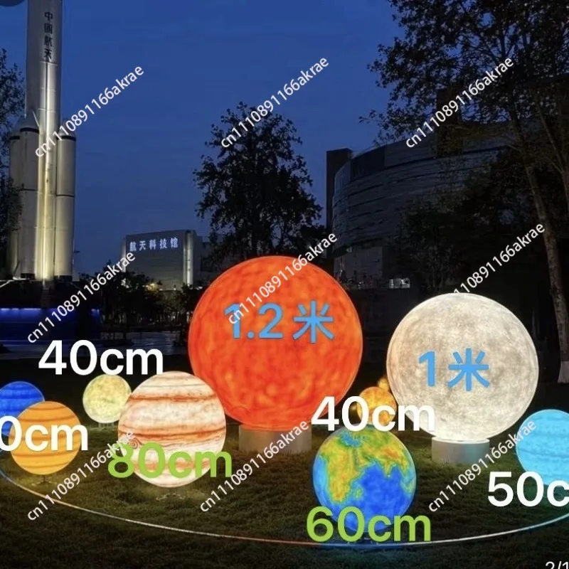 Luminous moon lamp decoration landscaping atmosphere lamp outdoor spherical lamp courtyard scenic cultural tourism