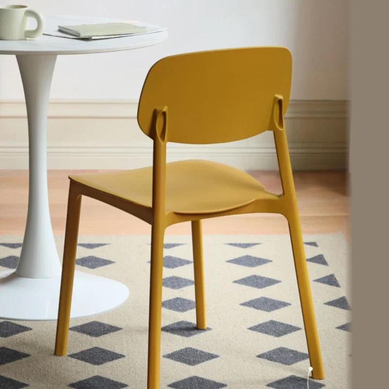 

#For Nordic Minimalist Dining Chairs Plastic Backrest Modern Creative Dining Chairs Makeup Balcony Sillas Household Items WZ50DC