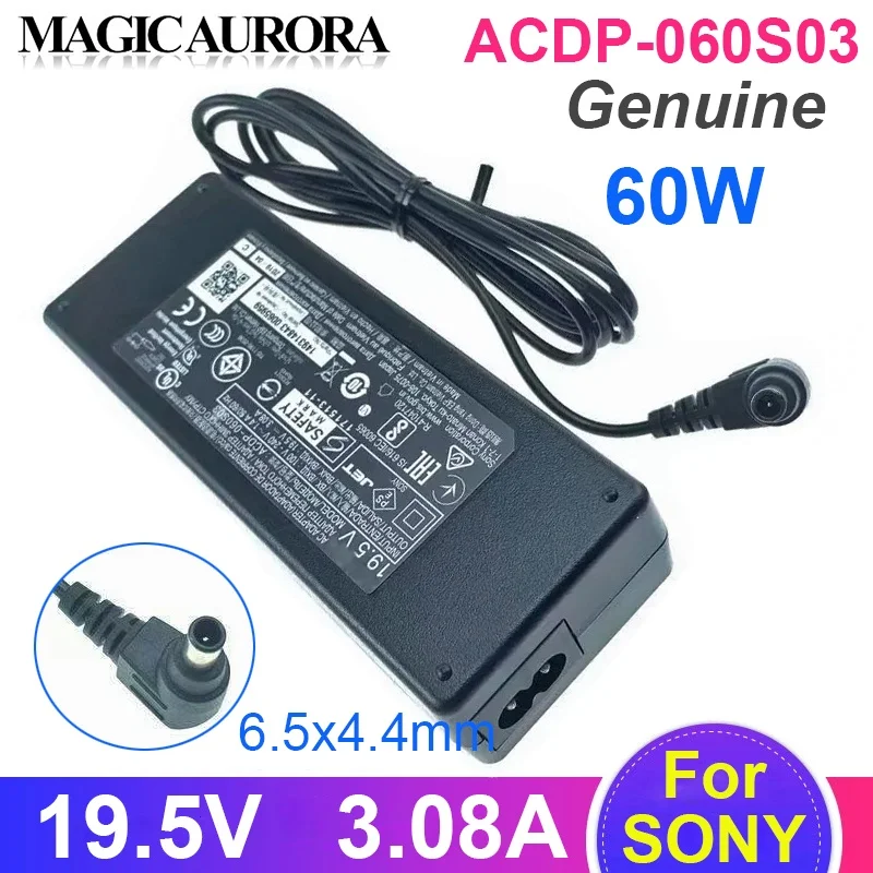 

Genuine ACDP-060S03 Power Adapter 19.5V 3.08A 60W ACDP-060L01 For Sony KDL-43WF663 -40W650D Bravia TV Monitor Display Charger