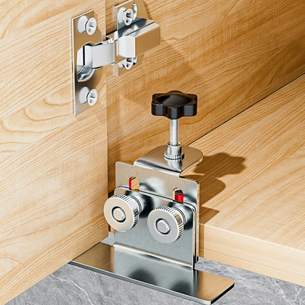 

Multi Functional Woodworking Cabinet Door Installation Locator adjustable Auxiliary Stainless Steel Cabinet Installation Tool