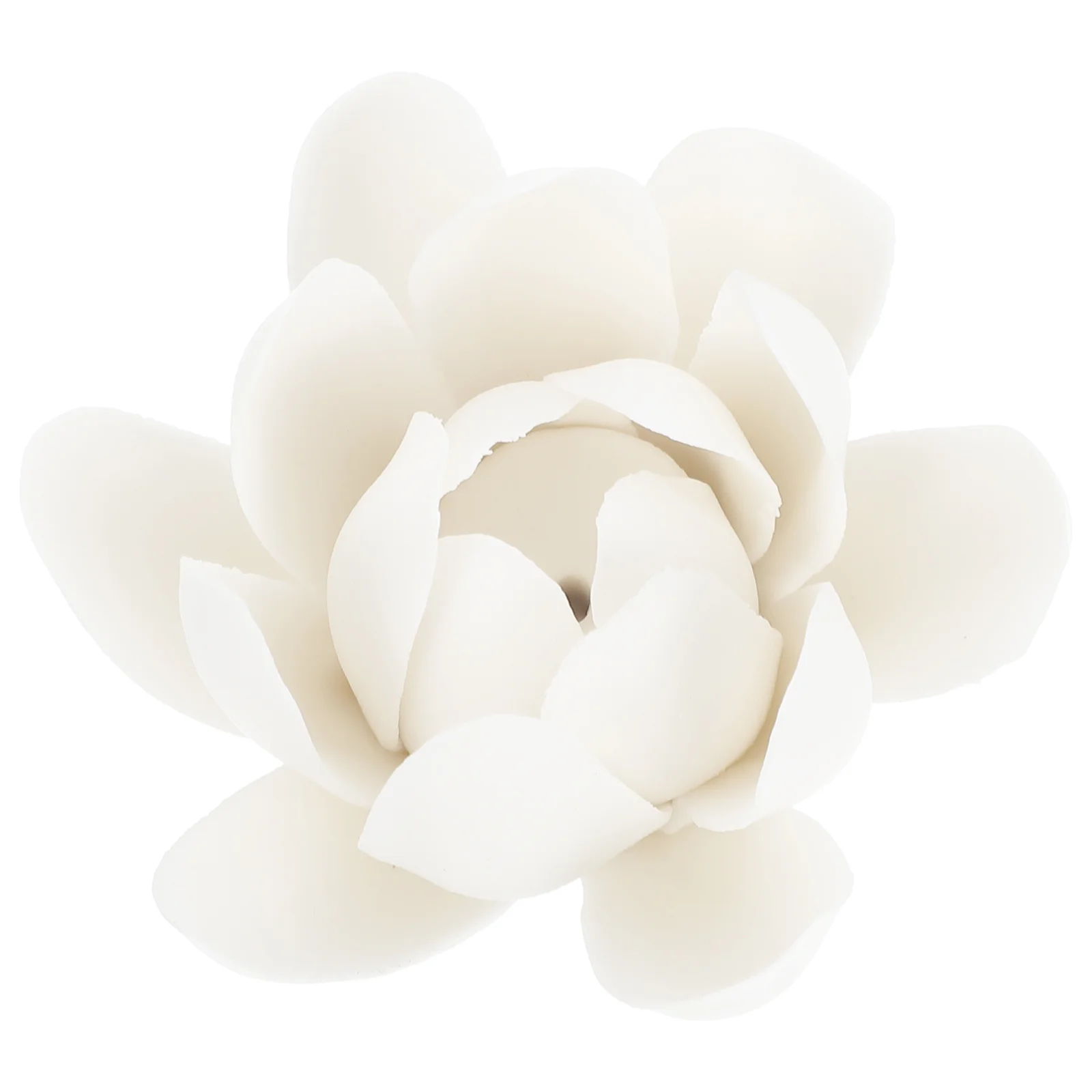 

Lotus Flower Incense Burner Creative Holder Base Rack Yoga Tabletop White Pottery Stick