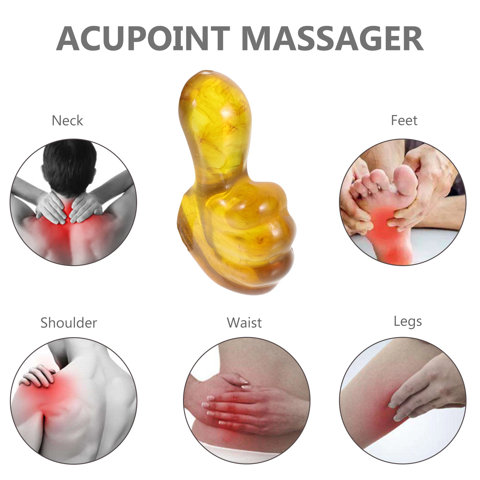 

Ручной массажер из натуральной смолы, инструмент для массажа тела для спины, шеи, плеч, ног, рук, ног, мышц, облегчение боли, портативная акупунктурная точка