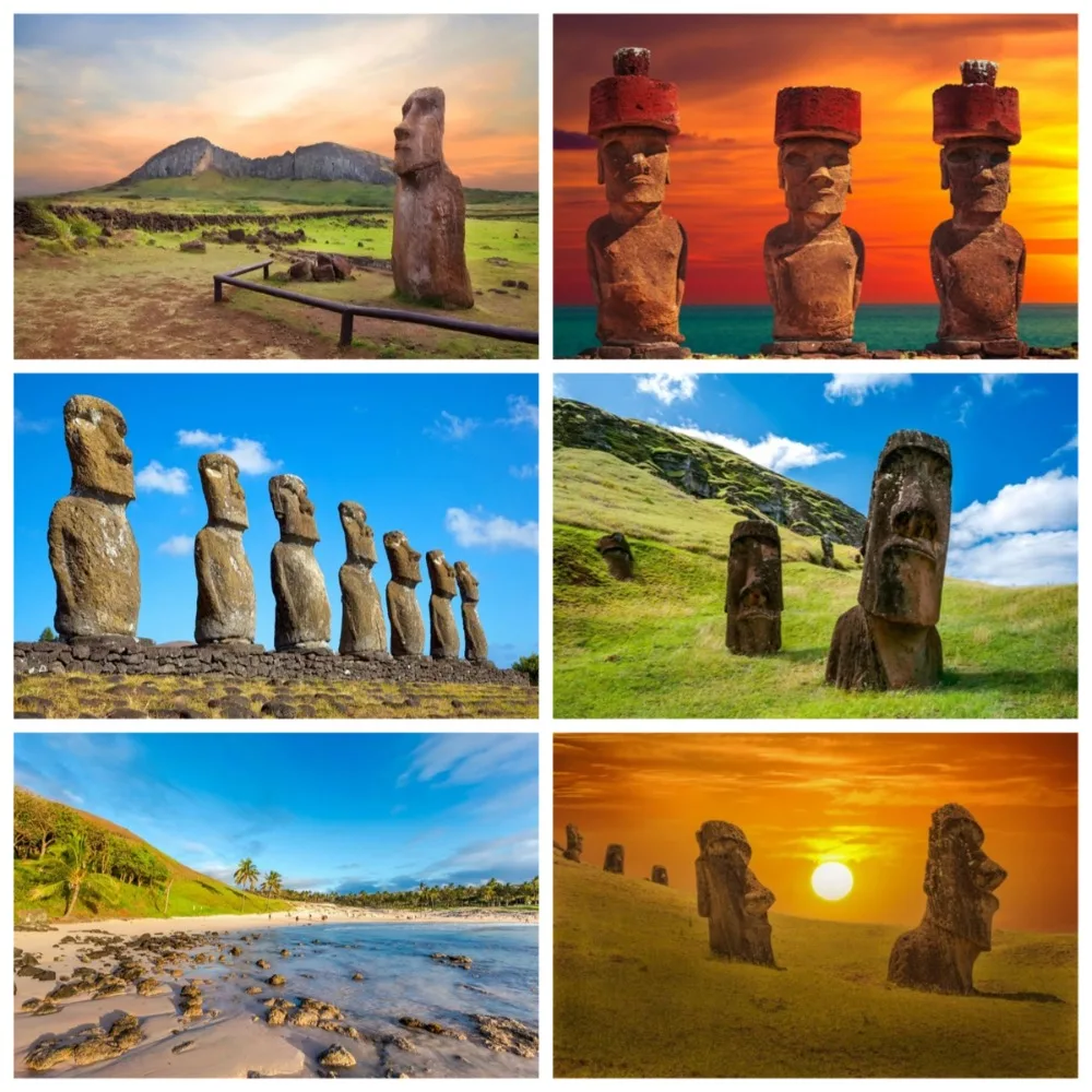 

Easter Spring Natural Scenery Stone Statue Theme Banner Background, Birthday Party, Home Decoration Photography Background Cloth