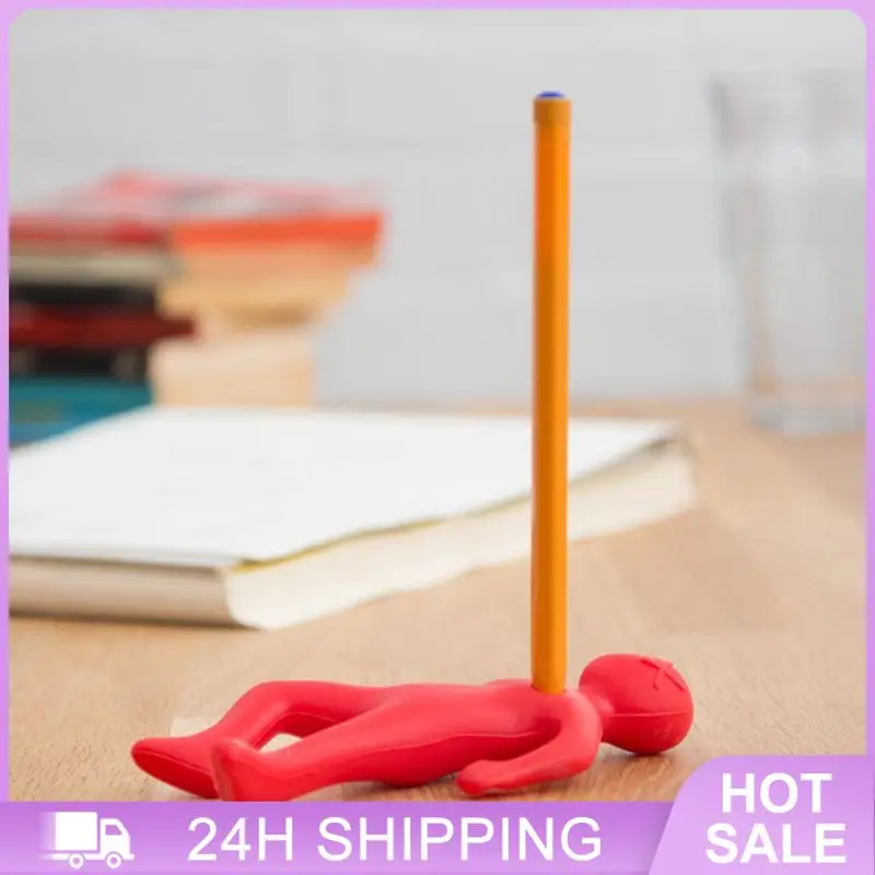 

Multi-function Red Little Man Pen Insert Unique Desk Decoration Interesting Creative Toothbrush Holder Relieve Pressure Fun