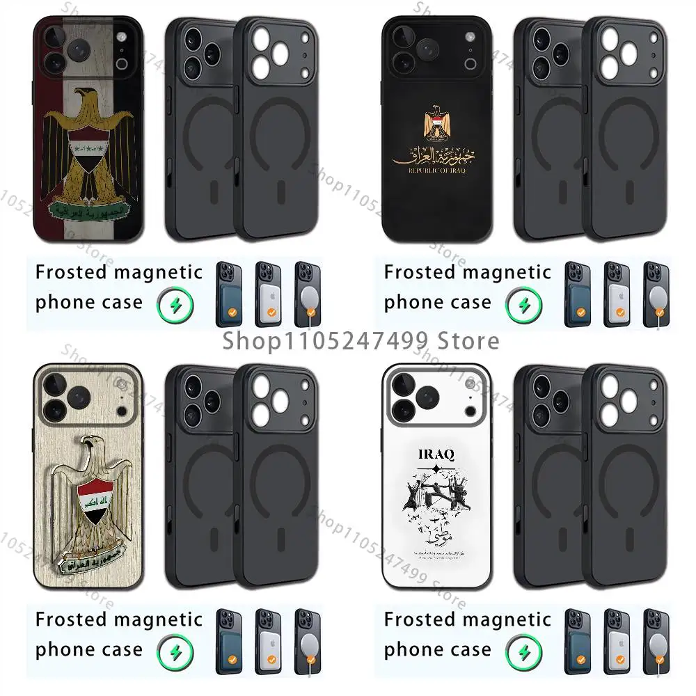 

Nation I-Iraq Flag Phone For iPhone 17,12,11,16,15,13,14,Pro,Max,Plus,Mini, For Magsafe,Magnetic Wireless Charging Case