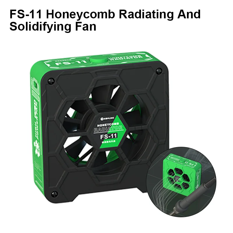 Mijing พัดลมแยกควันรังผึ้ง FS-11อเนกประสงค์สำหรับโทรศัพท์มือถือบอร์ด PCB เครื่องมือซ่อมแซมการกระจายความร้อน
