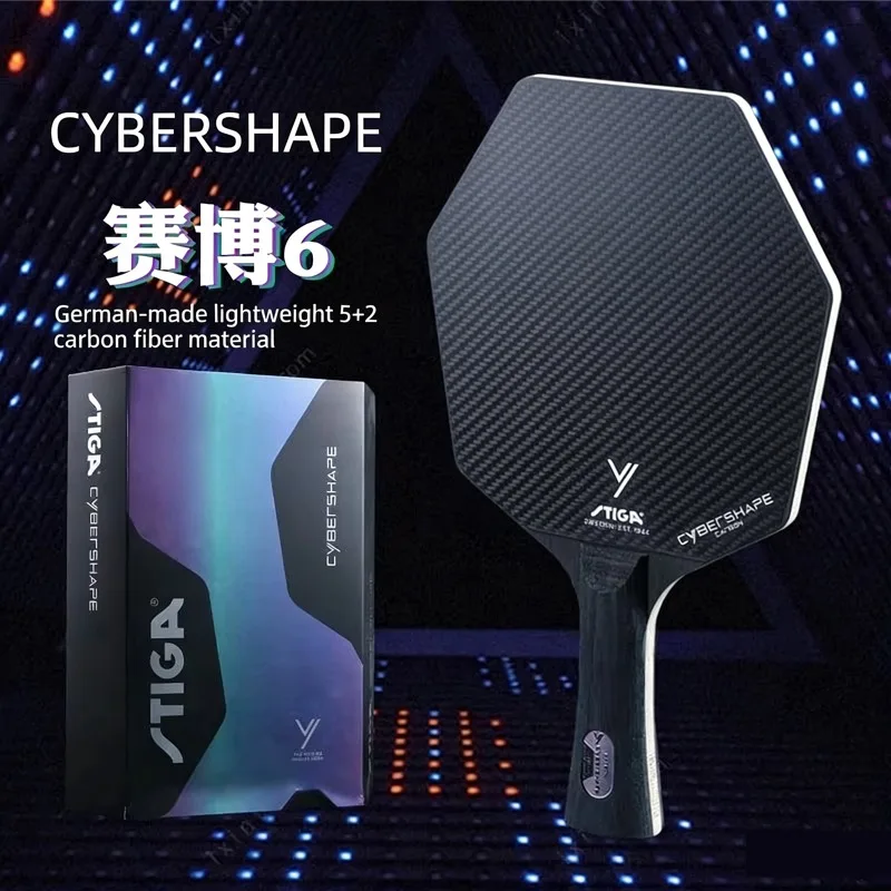 2026 STIGA Professional Cybershape Carbon Table Tennis Blade Moregold 6 Gold Standard Racket 5Wood+2Carbon