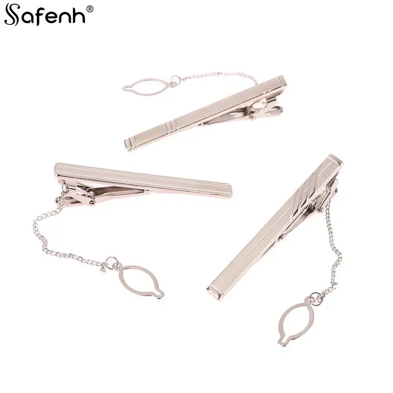 Silver Color Necktie Pin Tie Clip For Men Wedding Necktie Tie Clasp Clip Gentleman Ties Bar Tie Pin For Men\'s Accessories